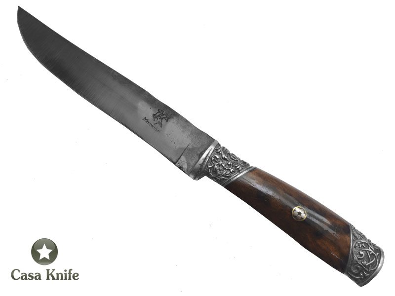 Faca para colecionador Montecristo forjado em aço C 75, com empunhadura em Ibuia, 26 cm