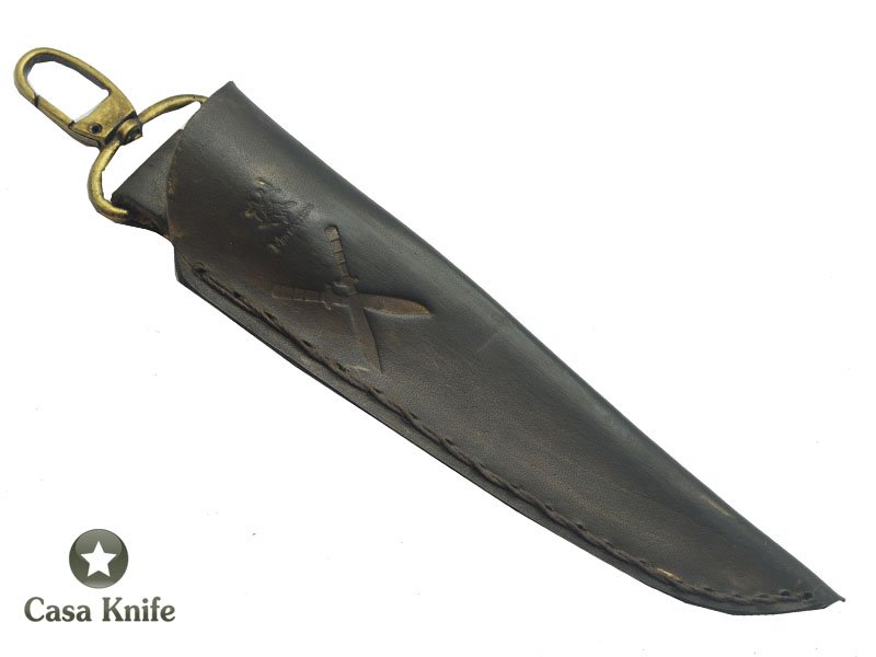 Faca para colecionador Montecristo forjado em aço C 75, com empunhadura em Ibuia, 26 cm