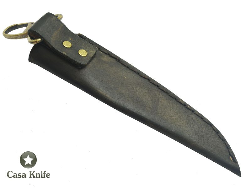 Faca para colecionador Montecristo forjado em aço C 75, com empunhadura em Ibuia, 26 cm