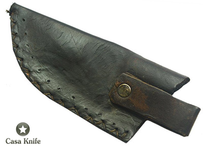 Monte Cristo Faca Skinner para colecionador forjado em aço damasco 15N20 - 1095, Com empunhadura em Chifre de Carneiro, 17 cm
