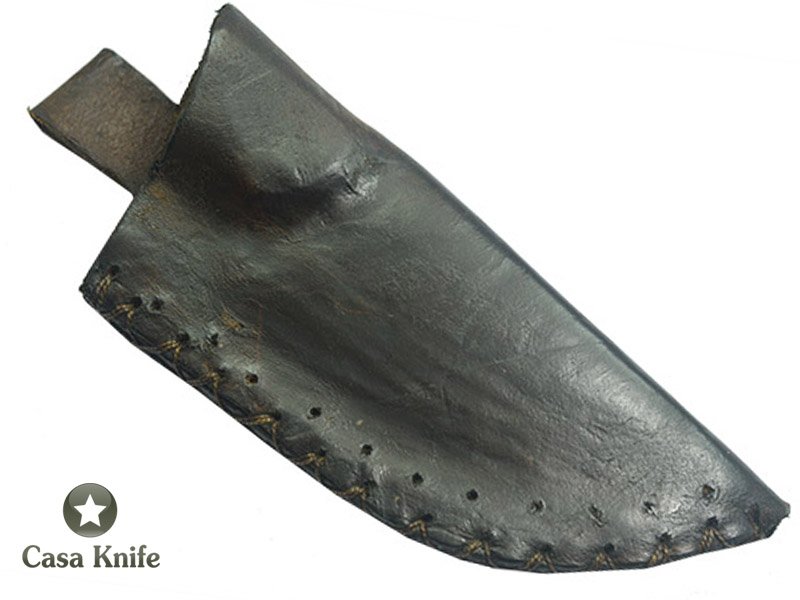 Monte Cristo Faca Skinner para colecionador forjado em aço damasco 15N20 - 1095, Com empunhadura em Chifre de Carneiro, 17 cm
