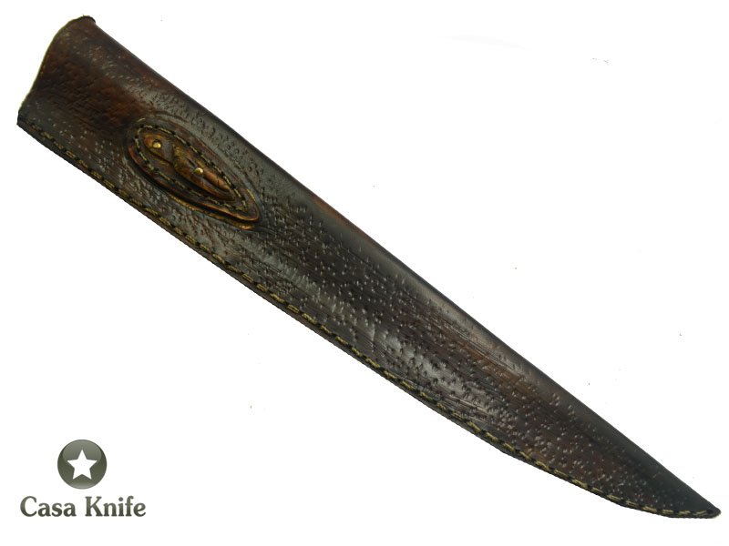 Montecristo faca Brüt Forge integral para colecionador em aço carbono com empunhadura em Chifre de Carneiro, 42 cm