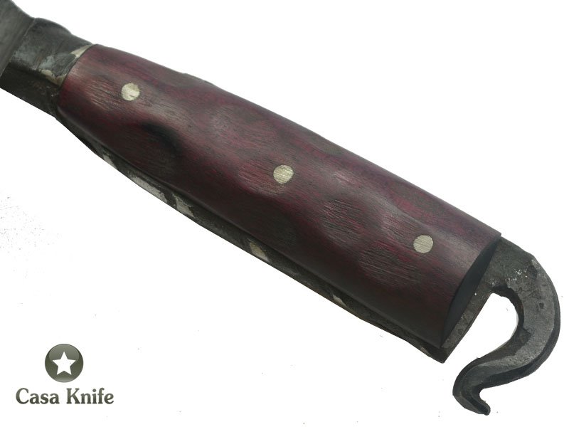 Montecristo faca Brüt Forge integral para colecionador em aço carbono com empunhadura em Rochinho do Pará, 40 cm