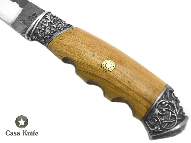 Montecristo faca Brute Forge para colecionador em aço inox 420 com empunhadura de pau de marfim 29 cm