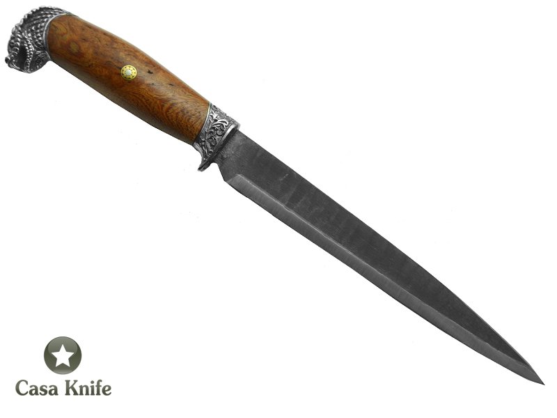 Montecristo Faca Brüt Forge para colecionador em aço inox 420 com empunhadura em radica de Cerejeira, 34 cm