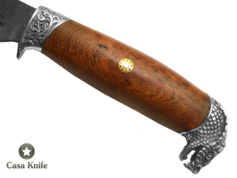 Montecristo Faca Brüt Forge para colecionador em aço inox 420 com empunhadura em radica de Cerejeira, 34 cm