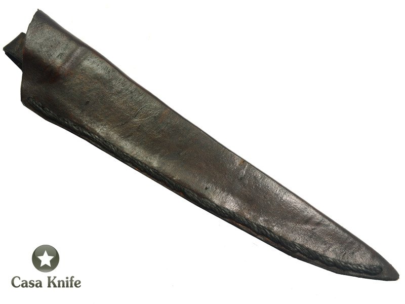 Montecristo Faca Cheff para colecionador forjada em aço damasco.Empunhadura em Mogno com Osso de Búfalo, 30 cm