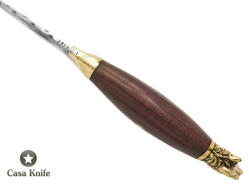 Montecristo faca para colecionador forjada em aço 1070 com empunhadura em roxinho do Pará 32 cm