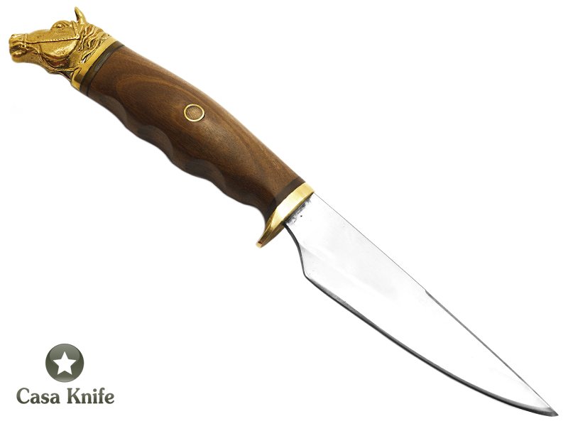 Montecristo faca para colecionador forjada em aço 420C com empunhadura em cerne de cabreúva 27 cm