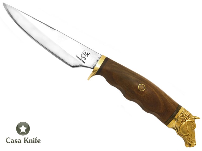 Montecristo faca para colecionador forjada em aço 420C com empunhadura em cerne de cabreúva 27 cm