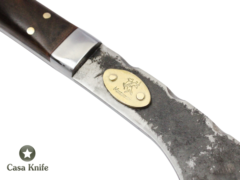 Montecristo machado para colecionador em aço 5160, com empunhadura em Madeira de Guajuvira, 45 cm