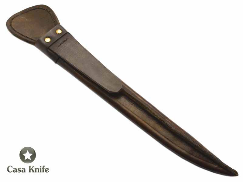 Sabre faca para colecionador em aço 5160 com empunhadura em madeira de guajuvira 42 cm