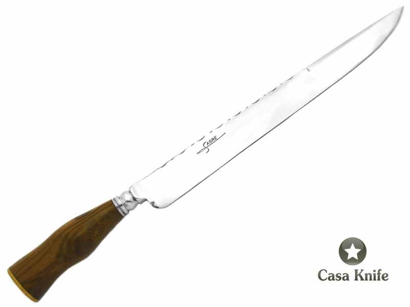 Sabre faca para colecionador em aço 5160 com empunhadura em madeira de guajuvira 42 cm