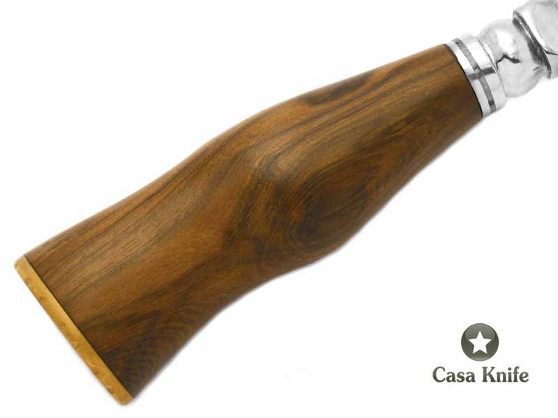 Sabre faca para colecionador em aço 5160 com empunhadura em madeira de guajuvira 42 cm
