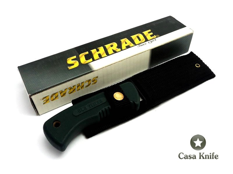 Schrade Faca de Acampamento clássico com empunhadura em borracha 23 cm