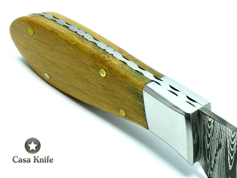 Schrade Faca em aço inoxidável com acabamento simulando aço damasco 18 cm