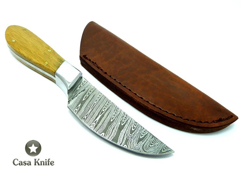 Schrade Faca em aço inoxidável com acabamento simulando aço damasco 18 cm