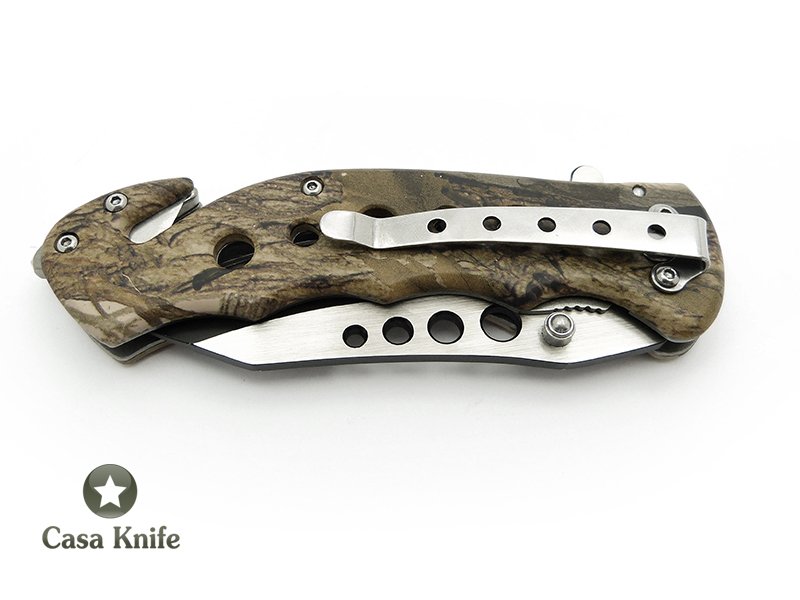 Tac-Force canivete em aço inoxidável com empunhadura em resina 22 cm