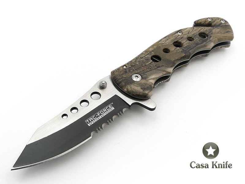 Tac-Force canivete em aço inoxidável com empunhadura em resina 22 cm
